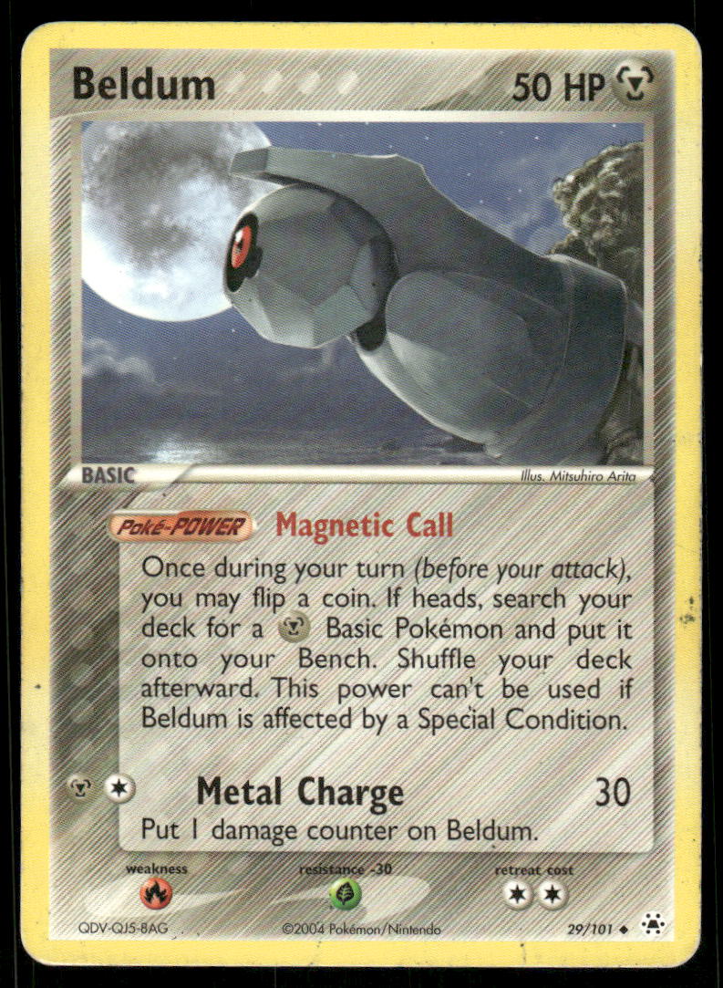 Pokemon Cards Beldum 29/101 Hidden Legends Uncommon MP0