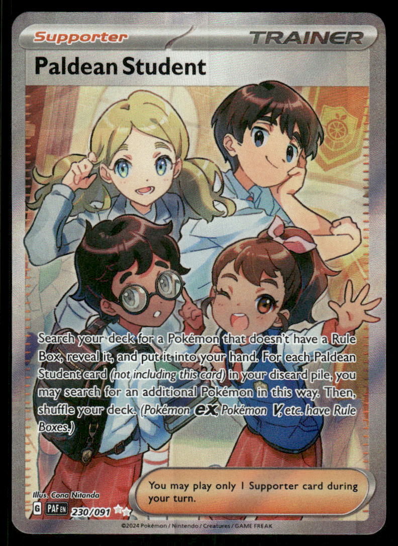 Pokemon Cards Paldean Student 230/091 Paldean Fates Ultra Rare NM *50