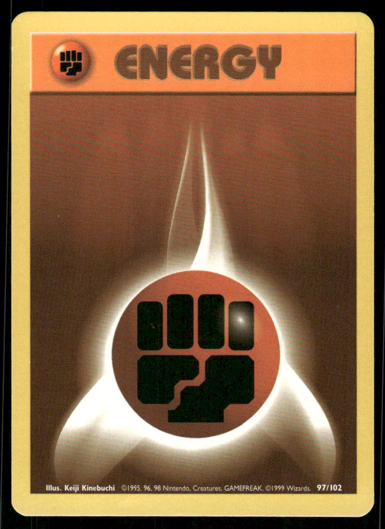 Pokemon Cards Fighting Energy 97/102 Base Set NM0