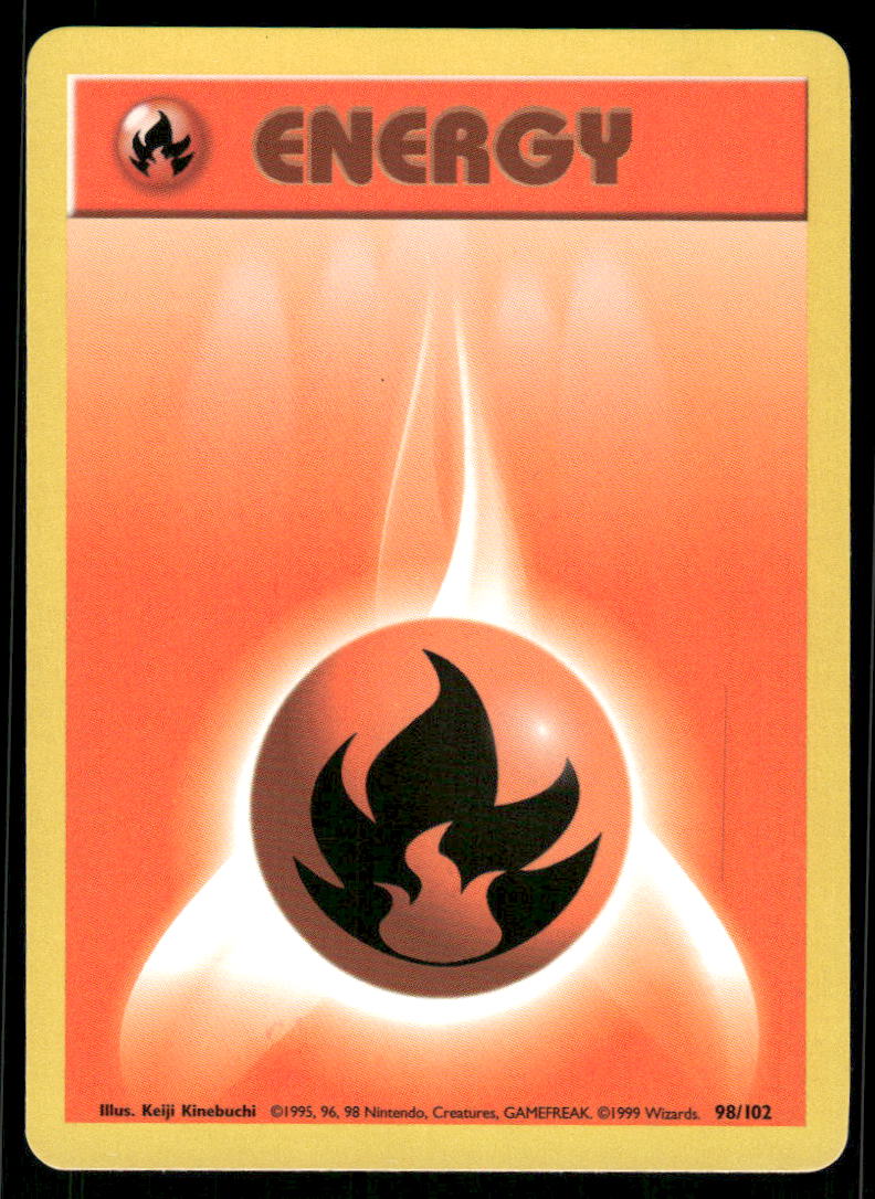 Pokemon Cards Fire Energy 98/102 Base Set NM0
