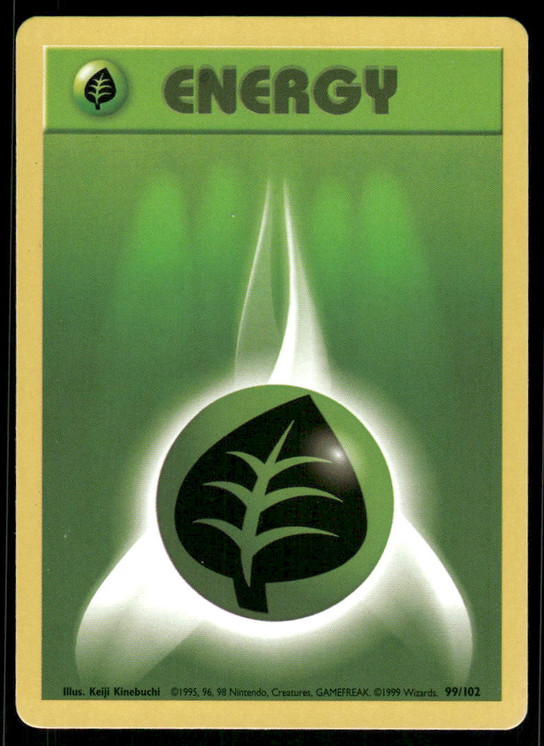 Pokemon Cards Grass Energy 99/102 Base Set NM0