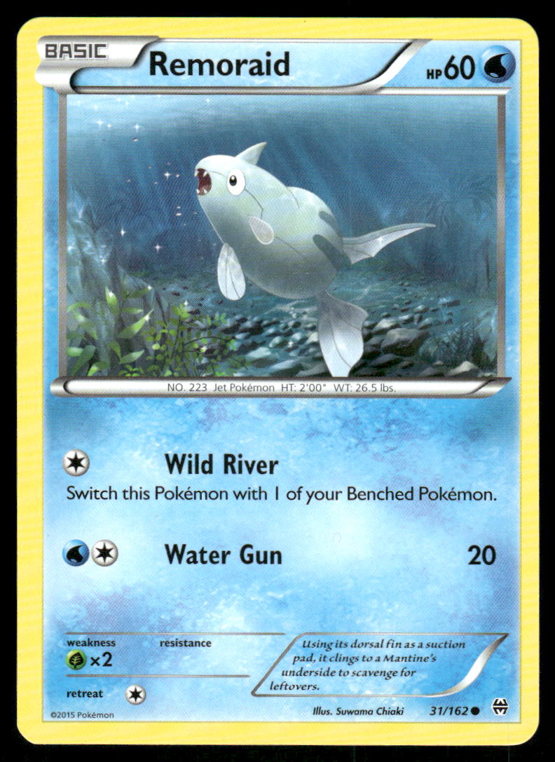 Pokemon Cards Remoraid 31/162 BREAKthrough XY Common NM0