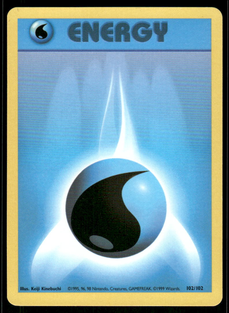 Pokemon Cards Water Energy 102/102 Base Set NM0