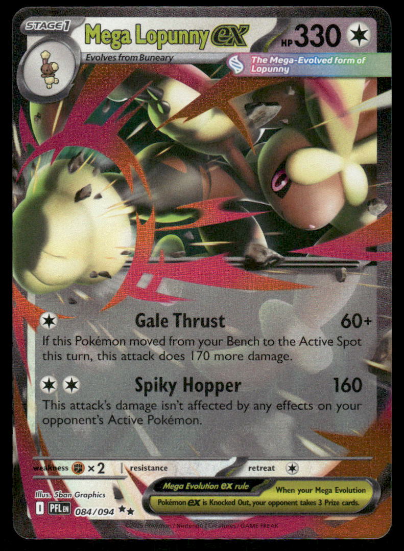 Pokemon Cards Mega Lopunny ex 084/094 Phantasmal Flames Double Rare NM *20