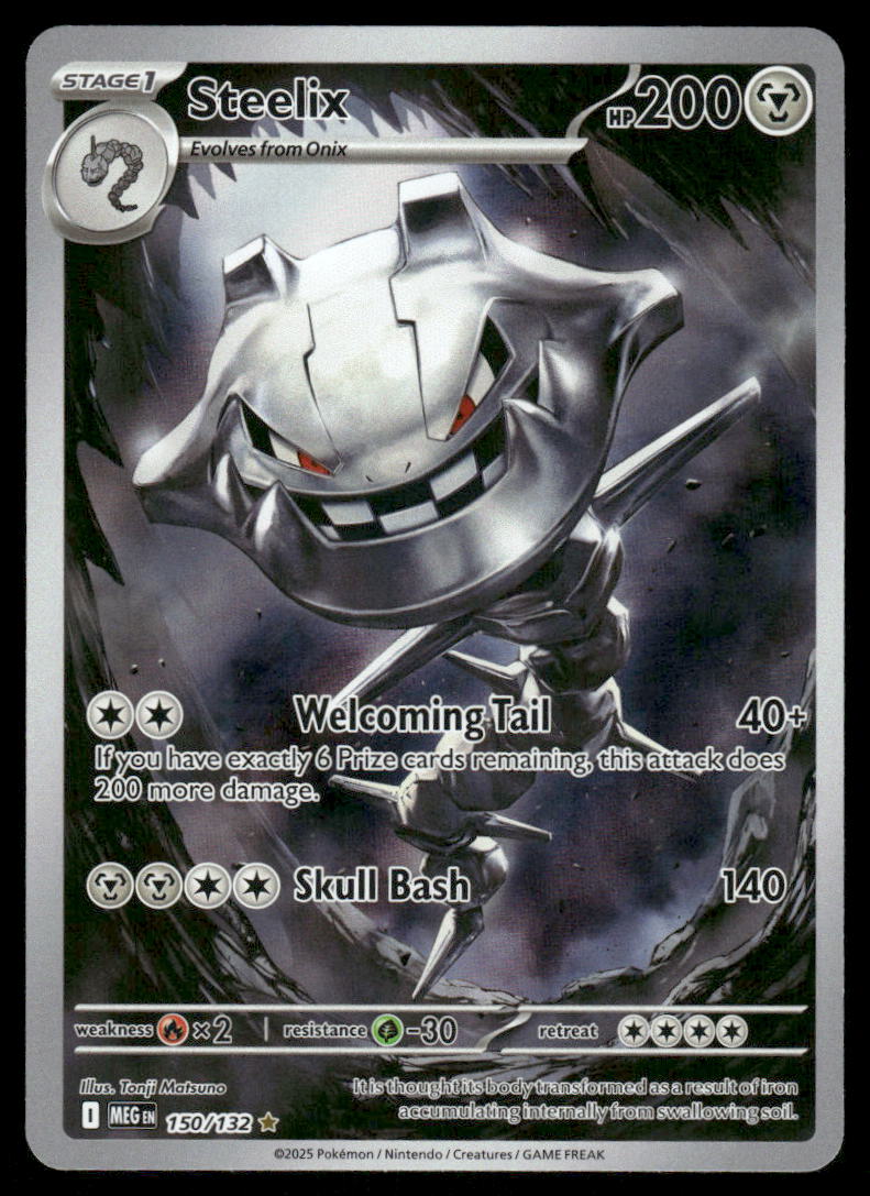 Pokemon Cards Steelix 150/132 Mega Evolution Illustration Rare NM0