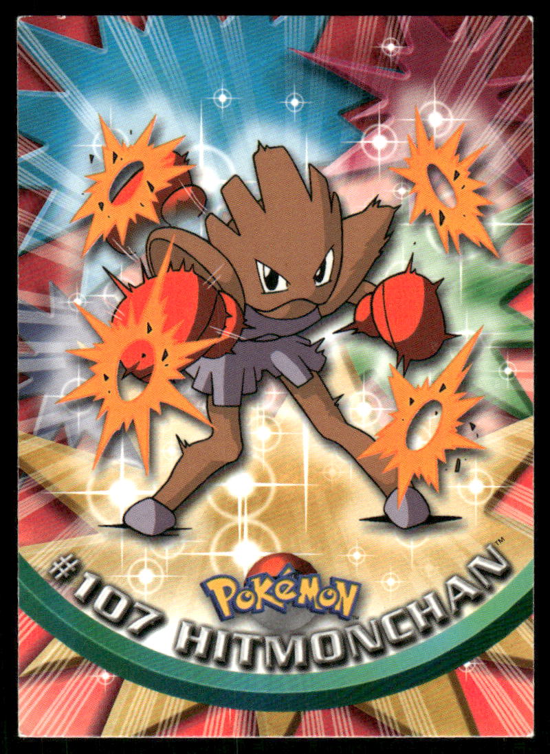 Pokemon Cards Hitmonchan #107 Topps Trading Cards Series 2 MP *50