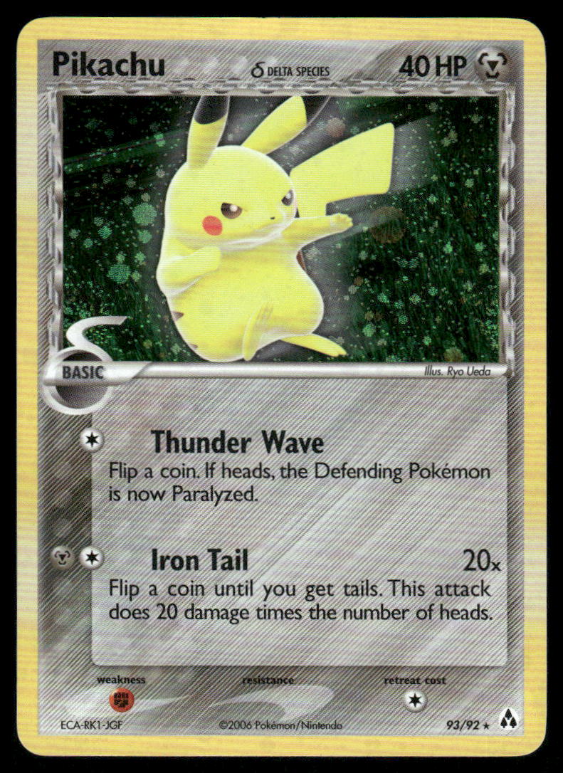 Pokemon Cards Pikachu 93/92 Legend Maker Secret Rare NM0