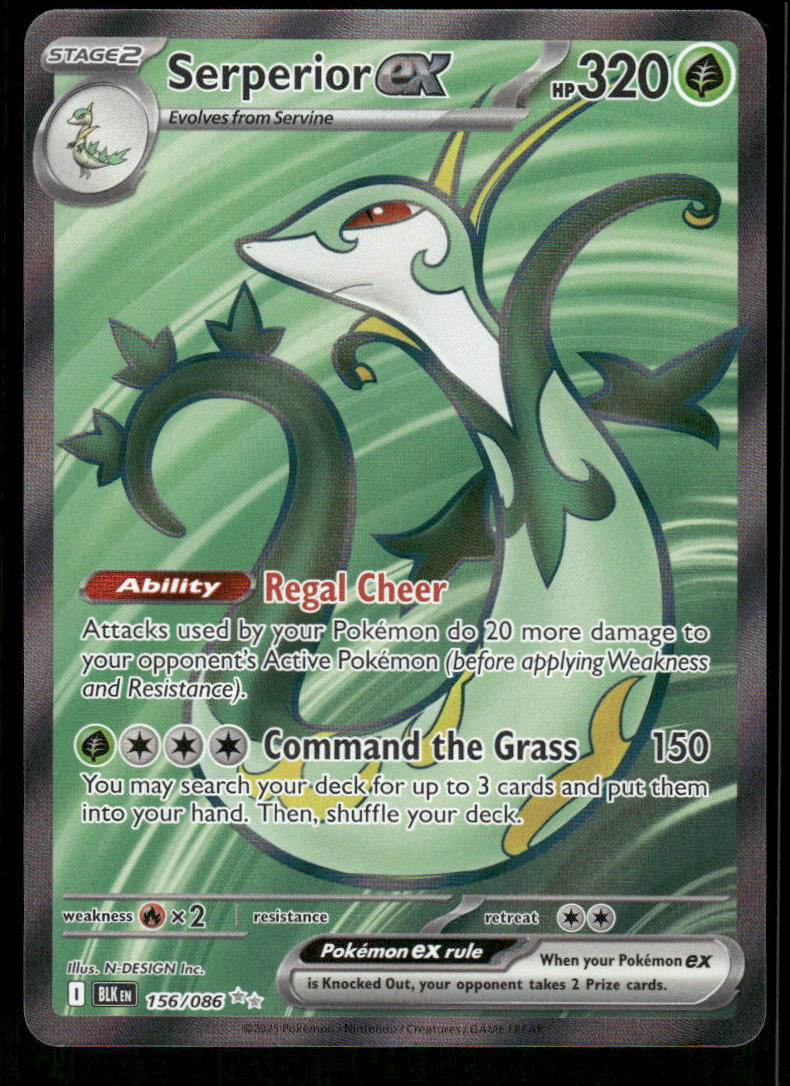 Pokemon Cards Serperior ex 156/086 Black Bolt Ultra Rare NM *20
