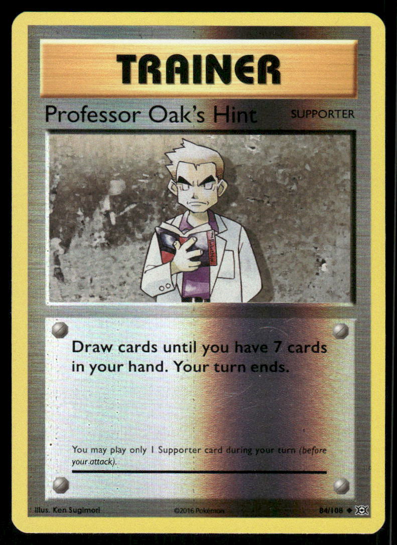 Pokemon Cards Professor Oak's Hint 84/108 Reverse Holo Evolutions Uncommon NM0