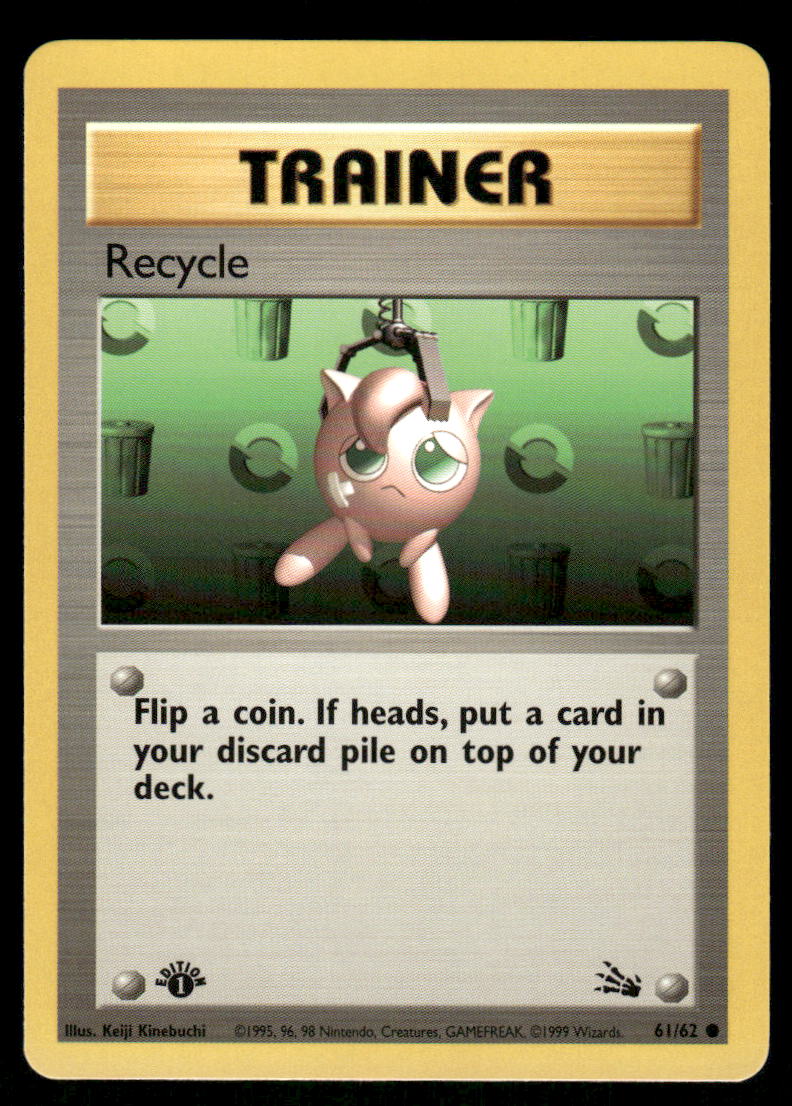 Pokemon Cards Recycle 61/62 1st Edition Fossil WOTC Common NM *20