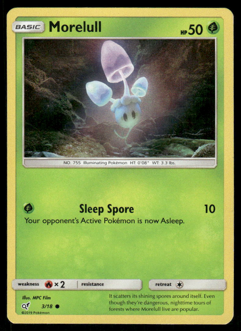 Pokemon Cards Morelull 3/18 Detective Pikachu Common LP *30
