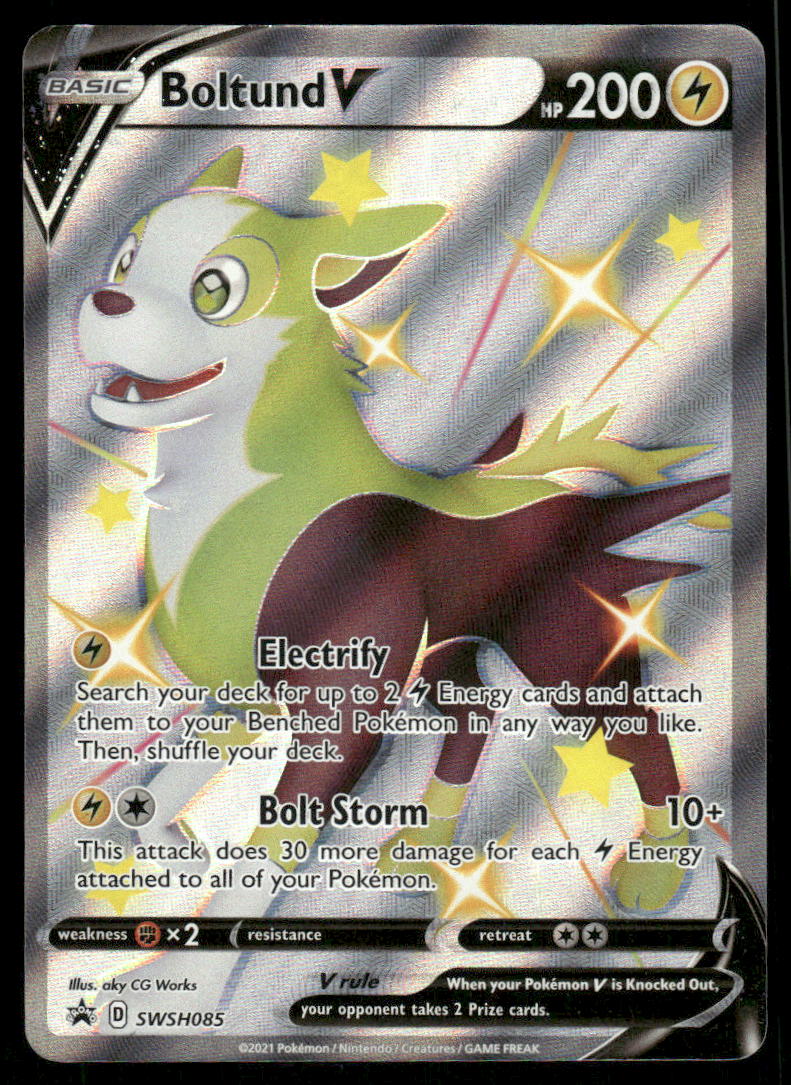 Pokemon Cards Boltund V SWSH085 SWSH Black Star Promo NM0