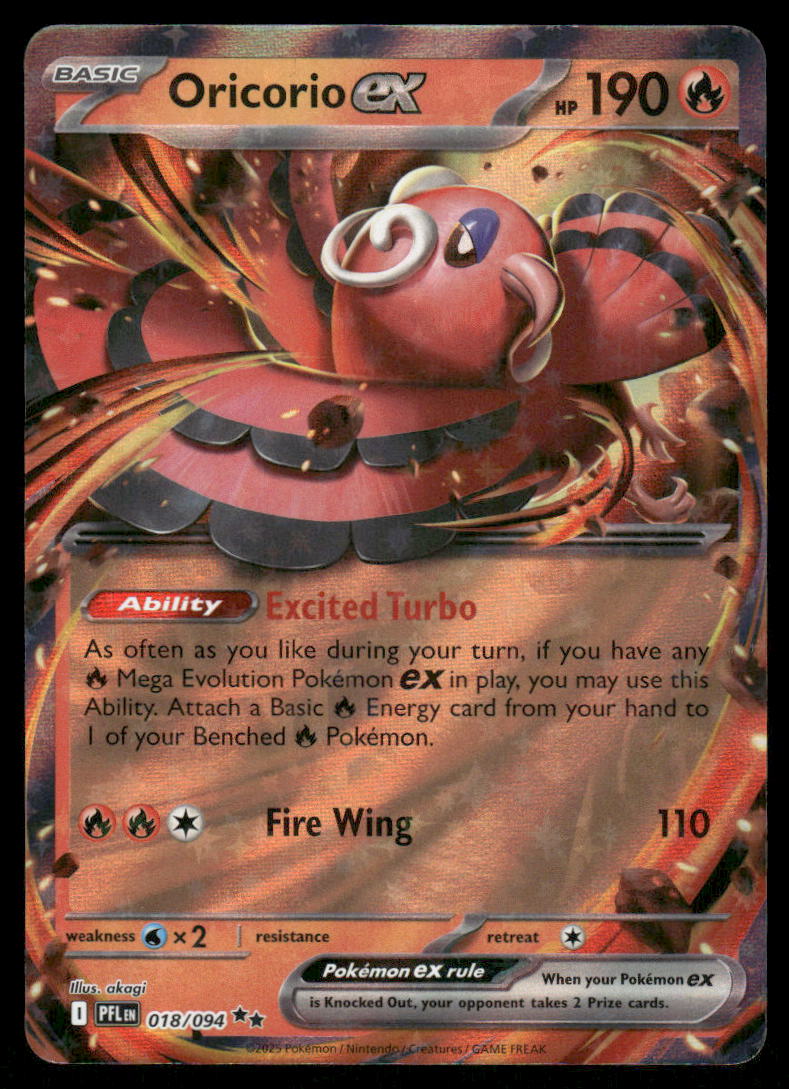 Pokemon Cards Oricorio ex 018/094 Phantasmal Flames Double Rare NM *10