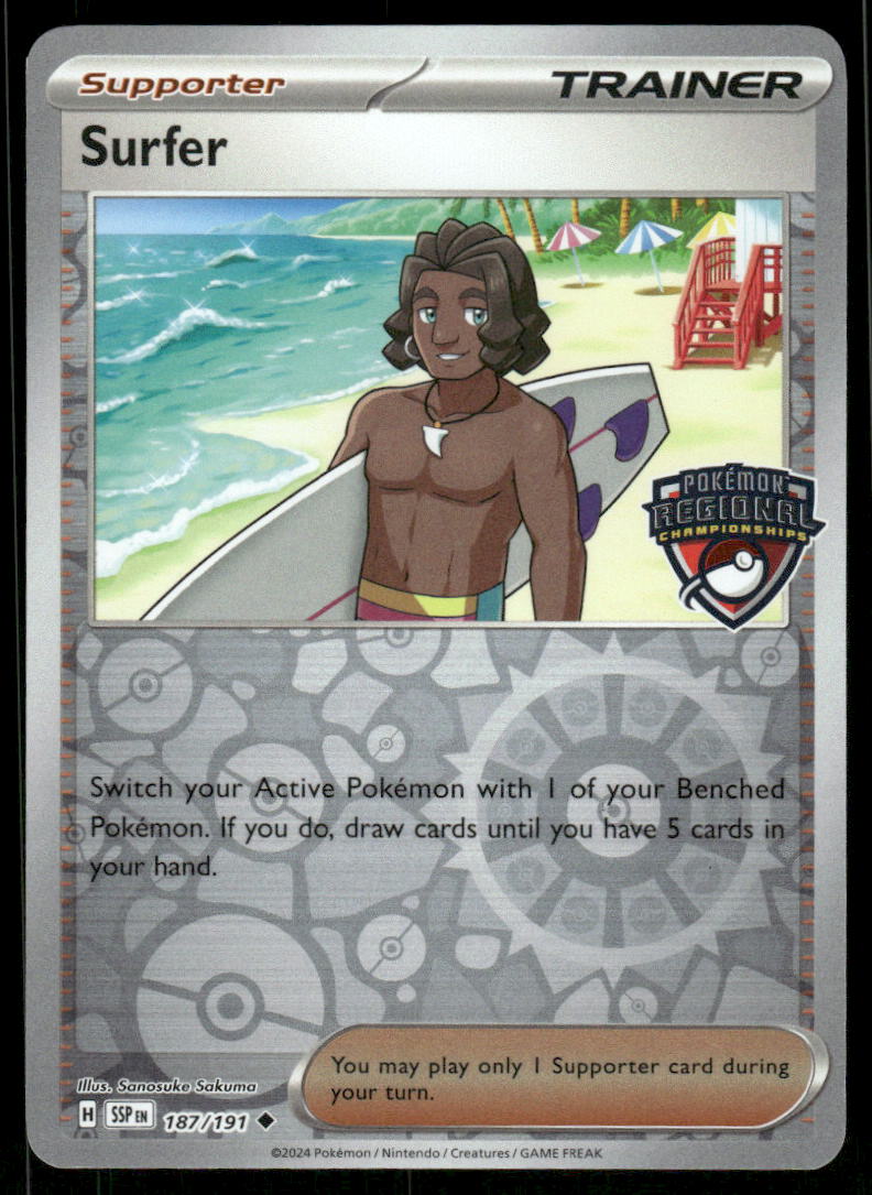 Pokemon Cards Surfer 187/191 Surging Sparks Uncommon NM0