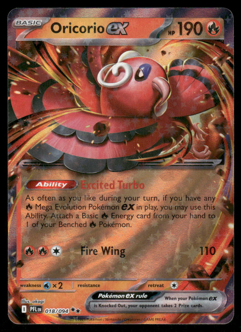 Pokemon Cards Oricorio ex 018/094 Phantasmal Flames Double Rare NM *20