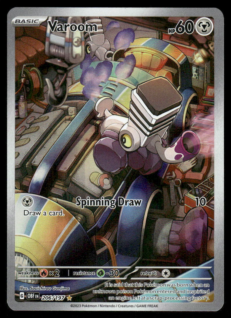 Pokemon Cards Varoom 206/197 Obsidian Flames Illustration Rare NM *10