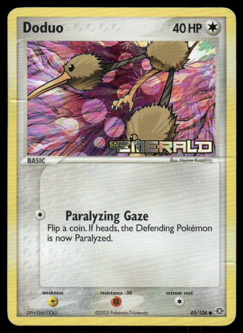 Pokemon Cards Doduo 45/106 Ex Emerald STAMPED Common NM0